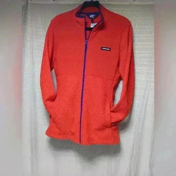 Lands End Full zip Fleece jacket. Ladies size  L. NWT - Picture 2 of 9